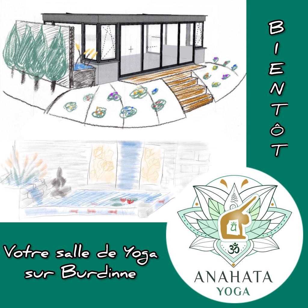 Illustration d'artiste de la nouvelle salle de yoga de Anahata à Burdinne
