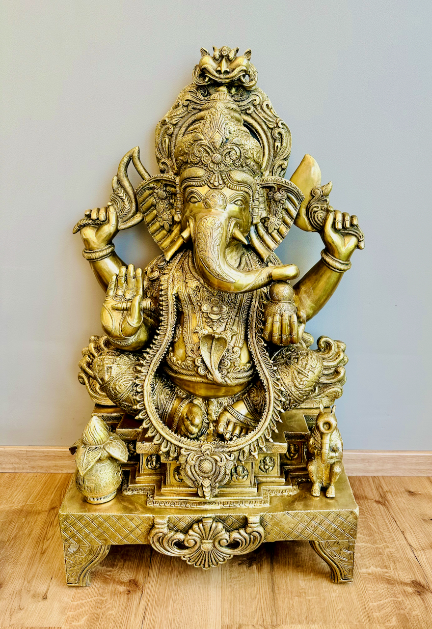 Ganesh, notre mascotte, dans la salle à Burdinne